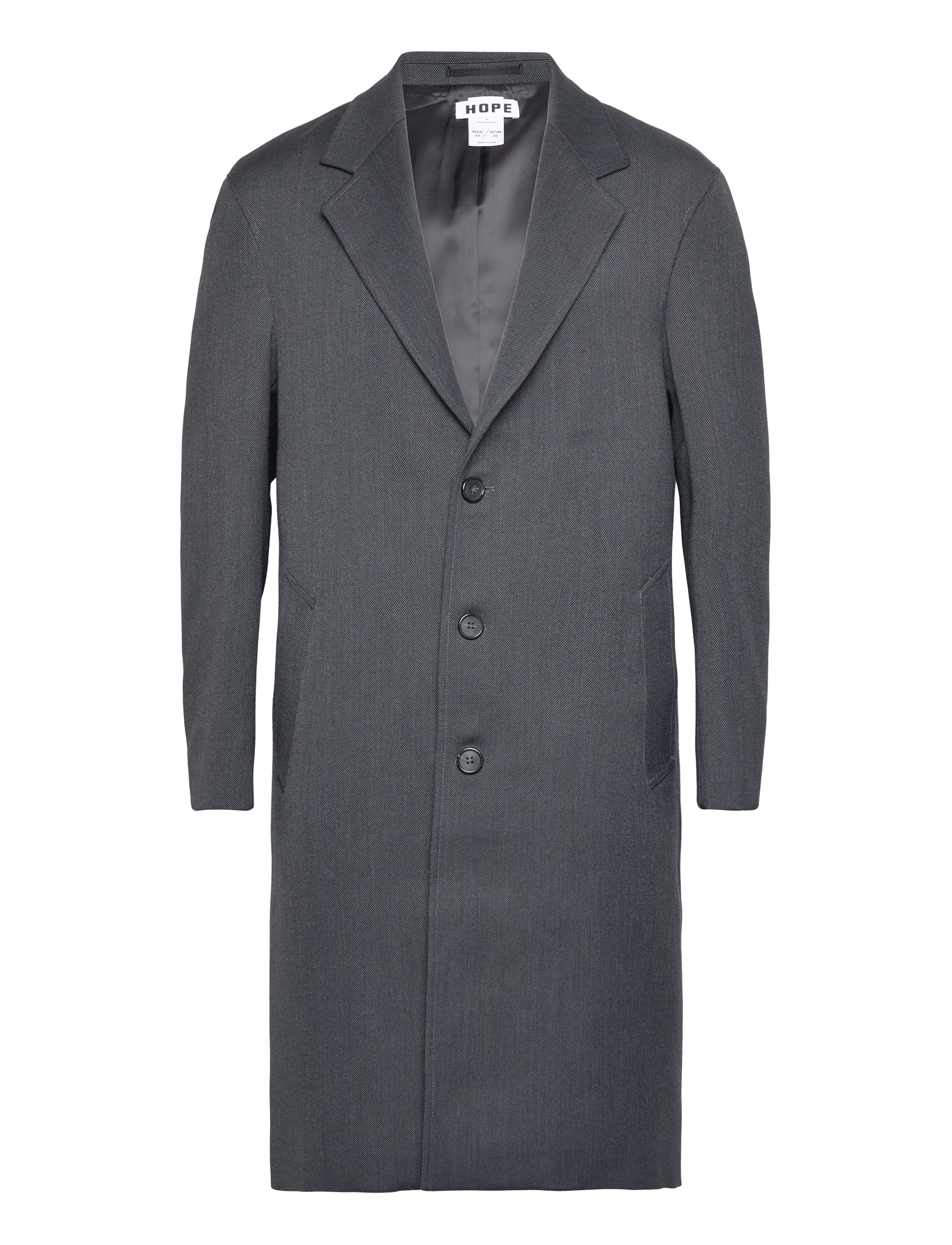 HOPE Relaxed Single Breasted Mantel Grau - 50 - Herren