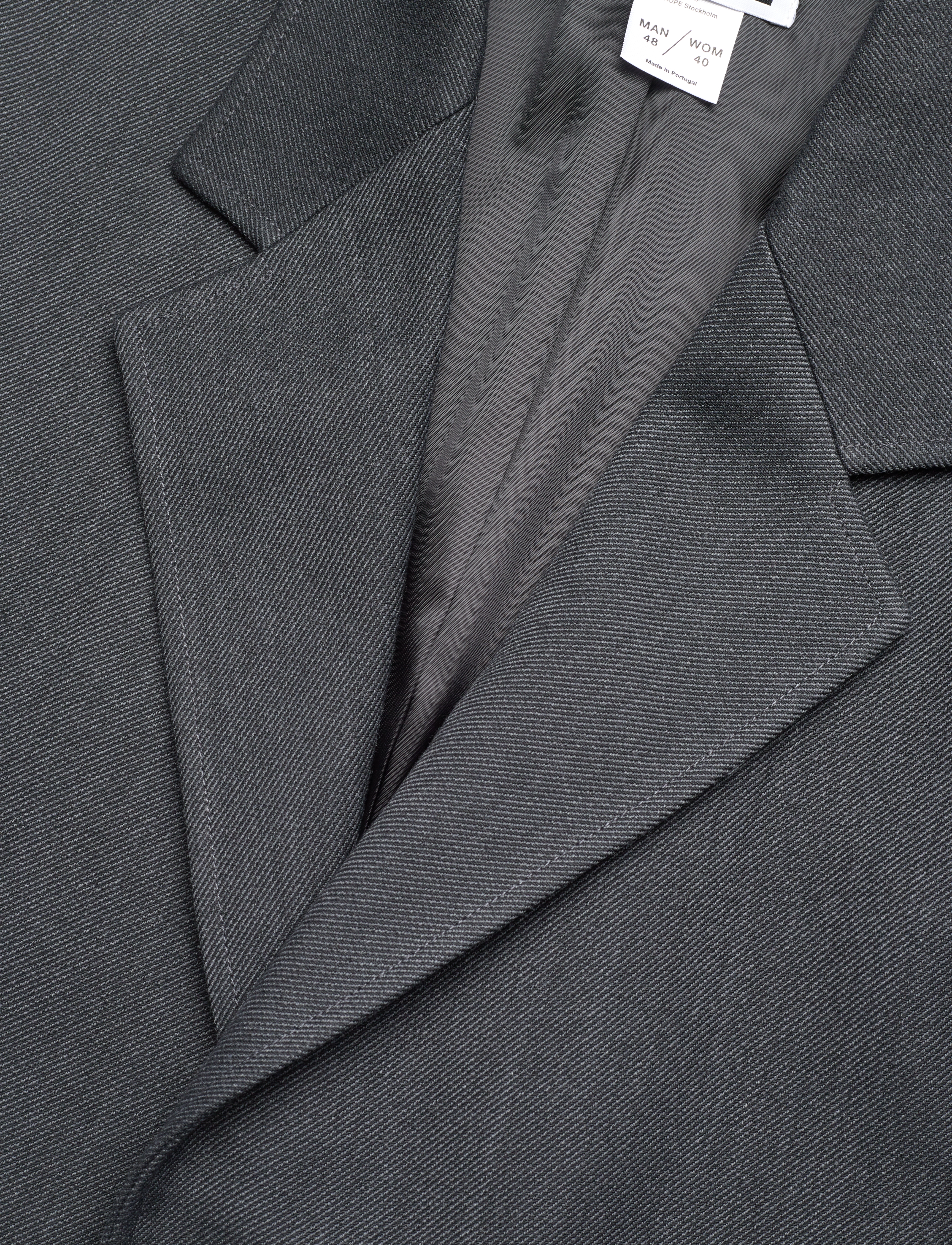 Hope - Relaxed Single Breasted Coat - Žieminės striukės - dark grey melange - 2