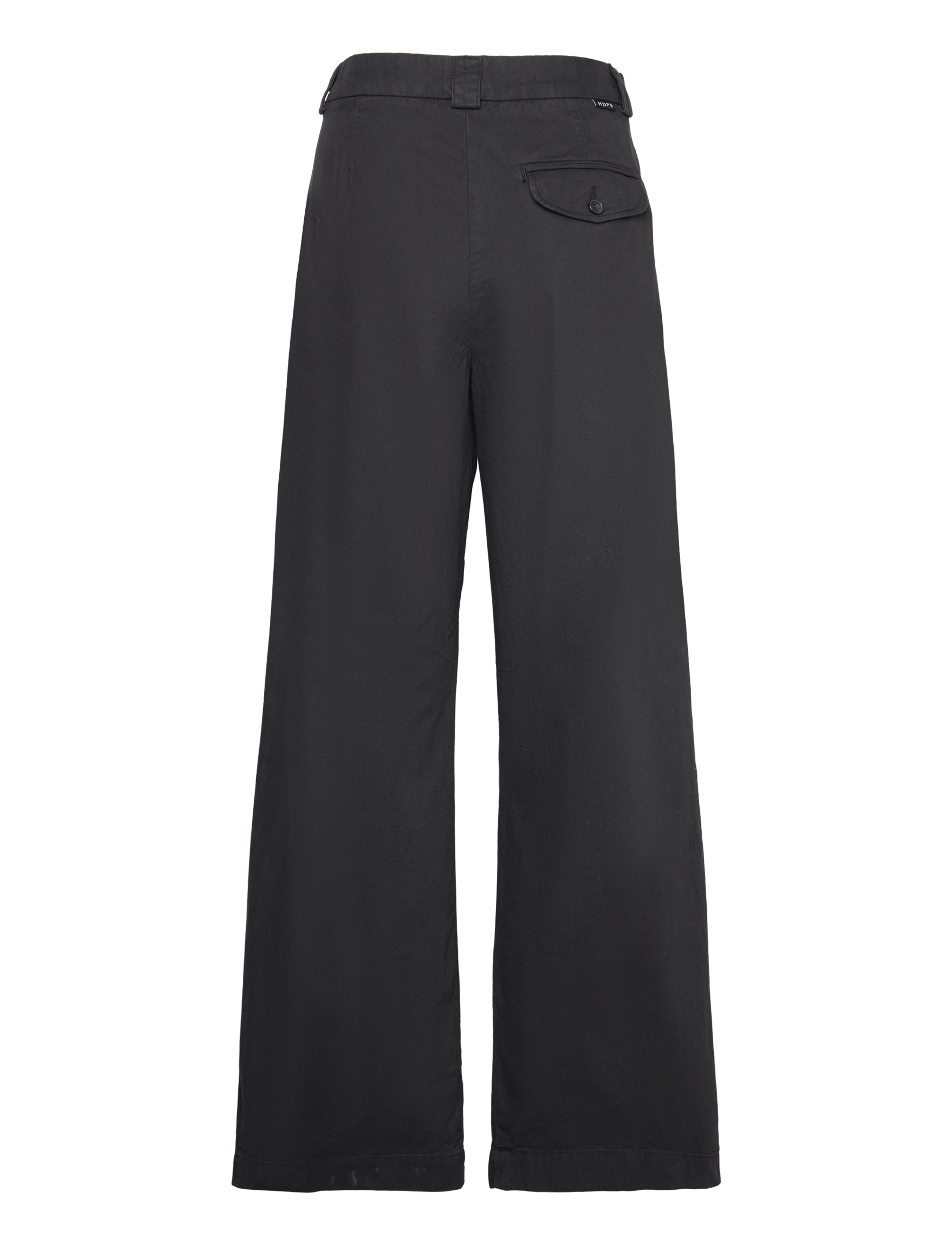 Hope - Relaxed Pleated Chinos - faded black chino - 1