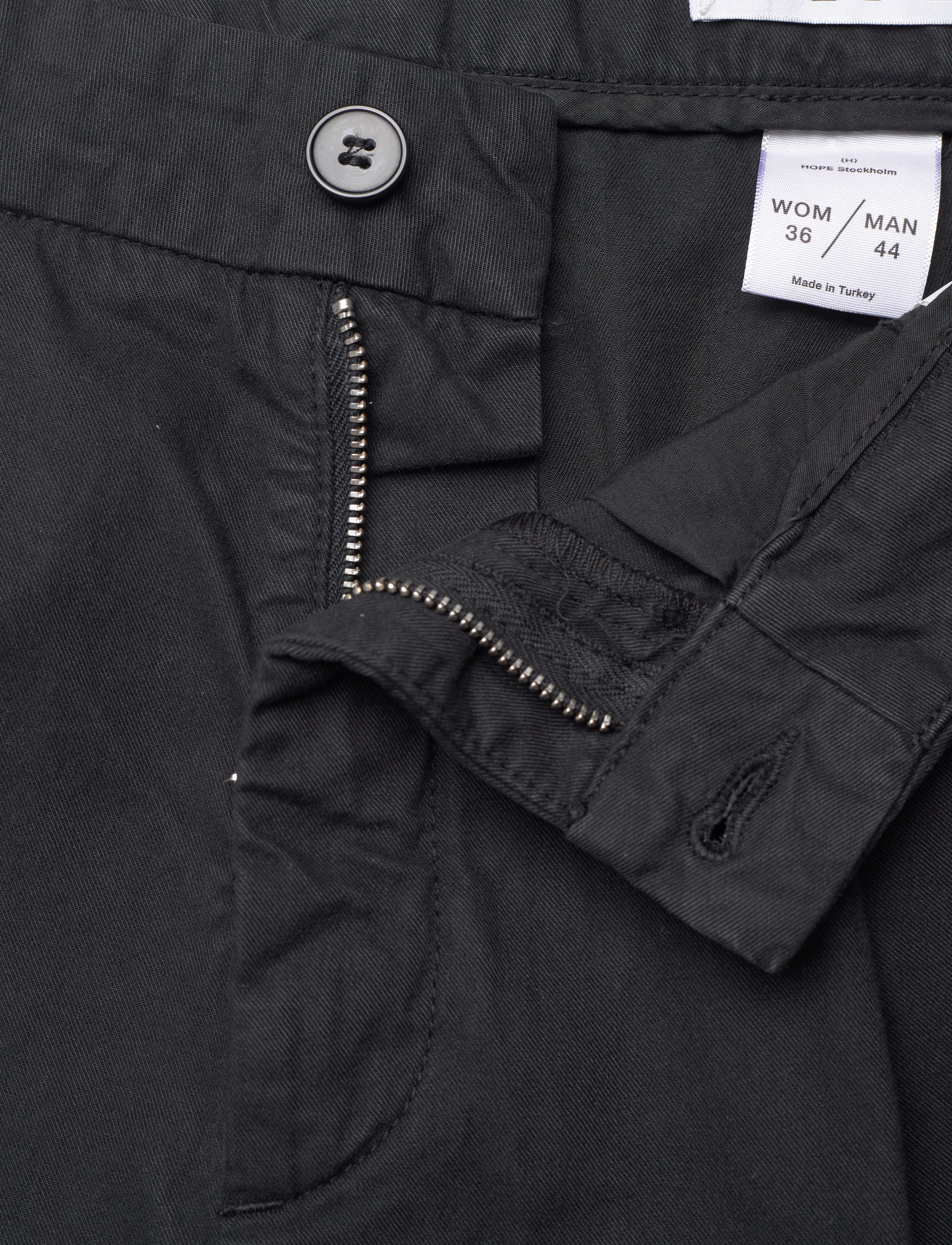Hope - Relaxed Pleated Chinos - faded black chino - 3