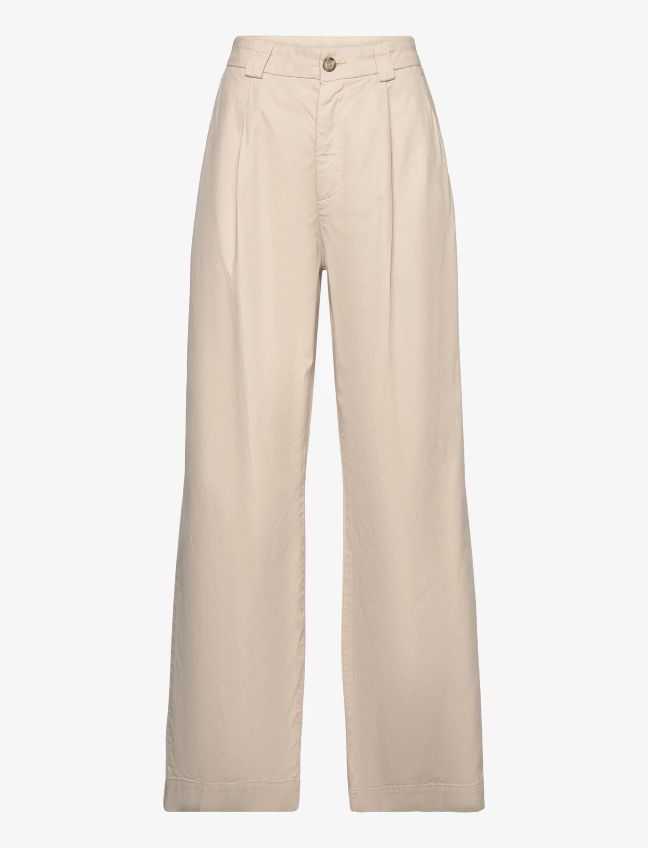 Hope - Relaxed Pleated Chinos - chinot - light beige - 0