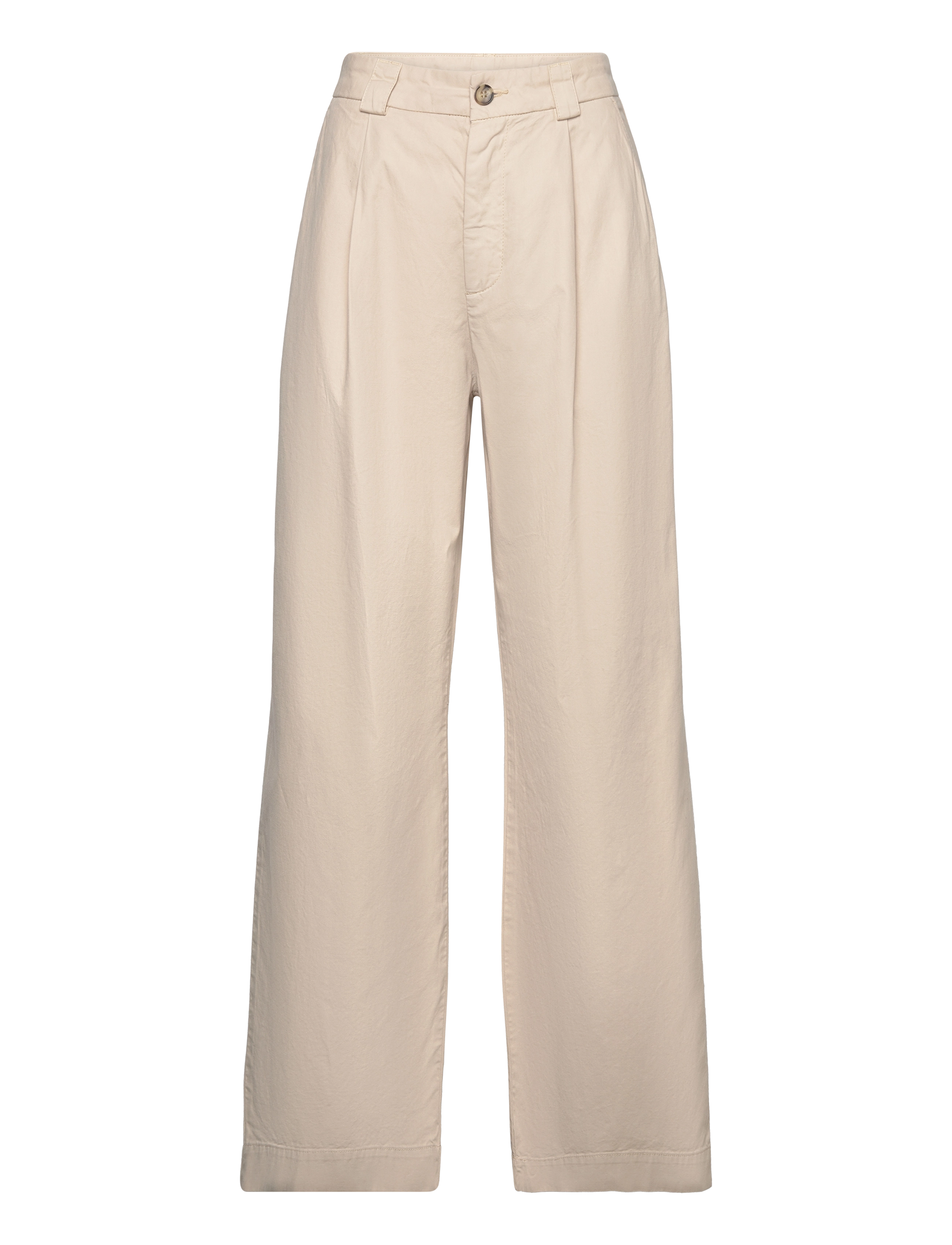 Relaxed Pleated Chinos - LIGHT BEIGE