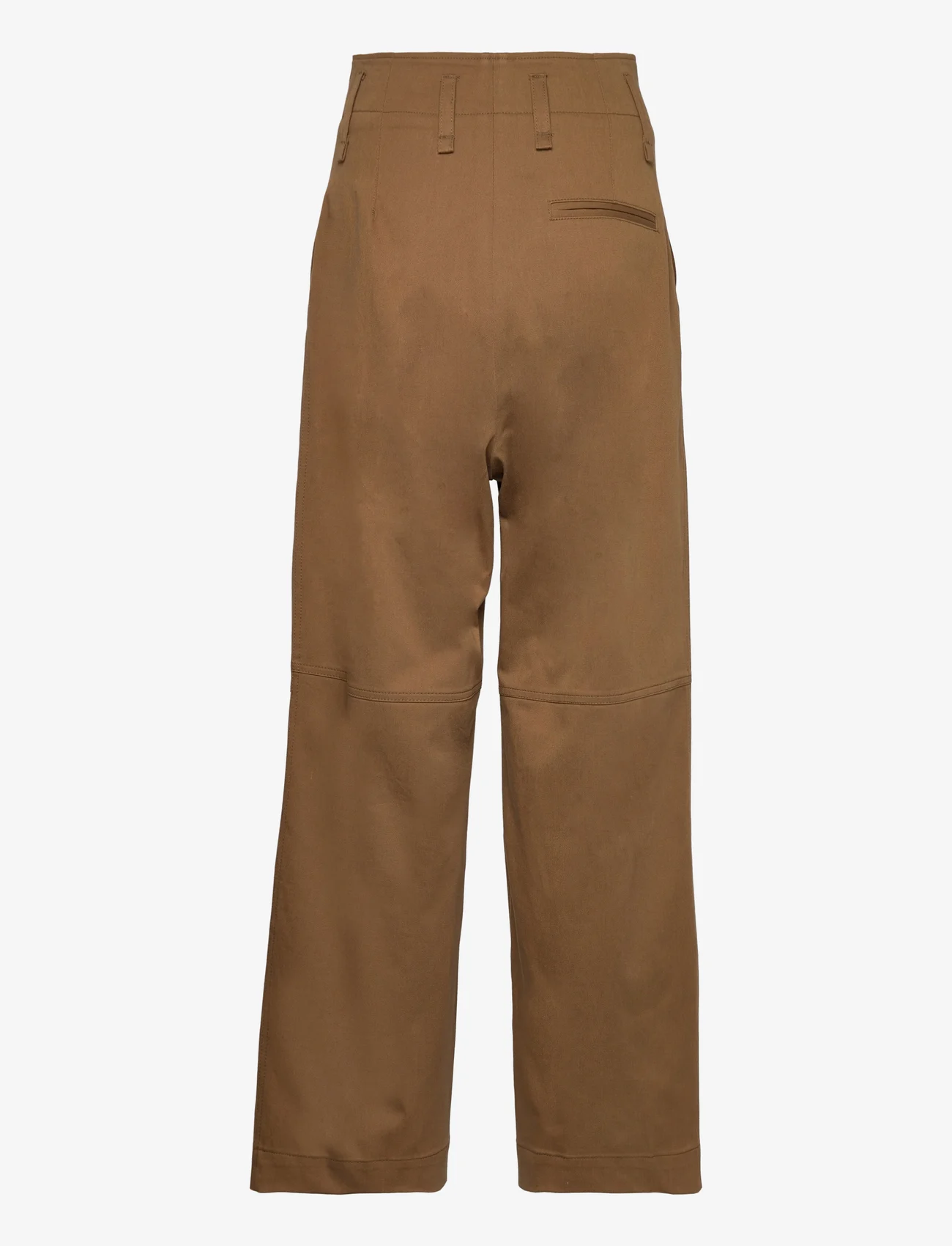 Hope - Zip-detail Trousers - leveälahkeiset housut - vintage beige - 1