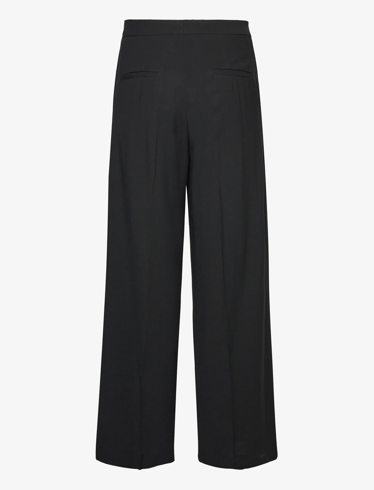 Hope - Overlap Wide-leg Trousers - pidulikud püksid - black - 1