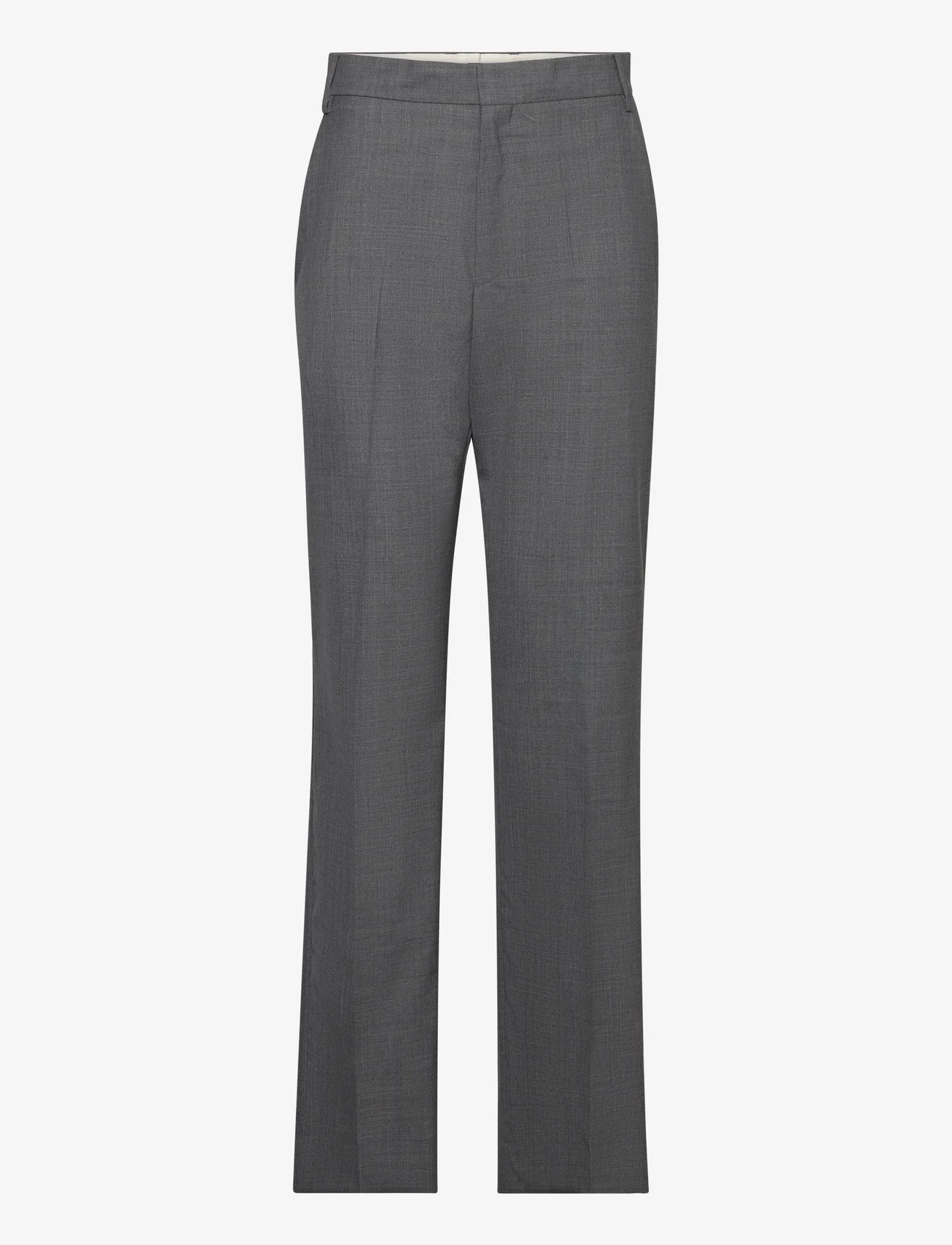 Hope - Straight-leg Suit Trousers - dressbukser - grey melange - 0