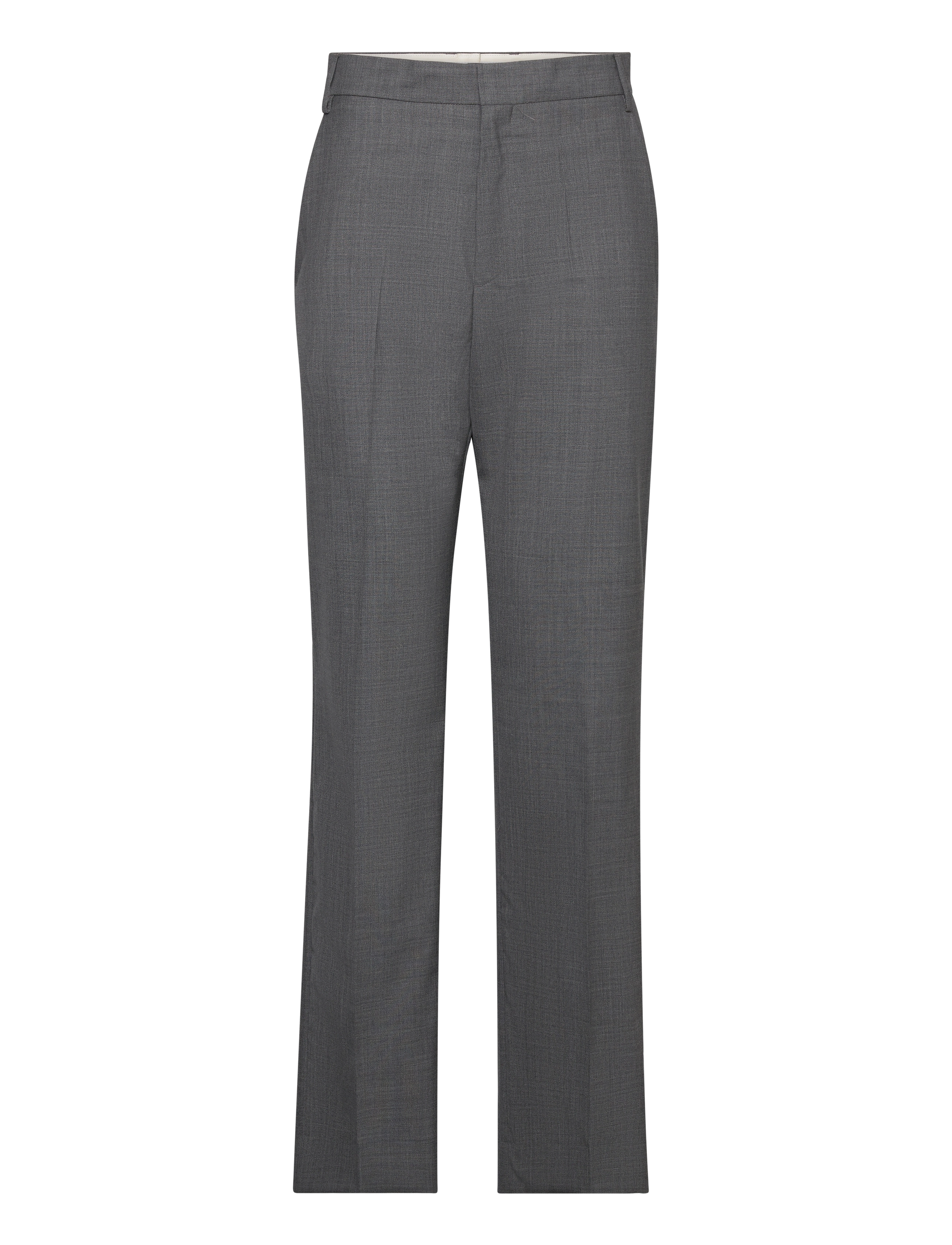 Straight-leg Suit Trousers - GREY MELANGE