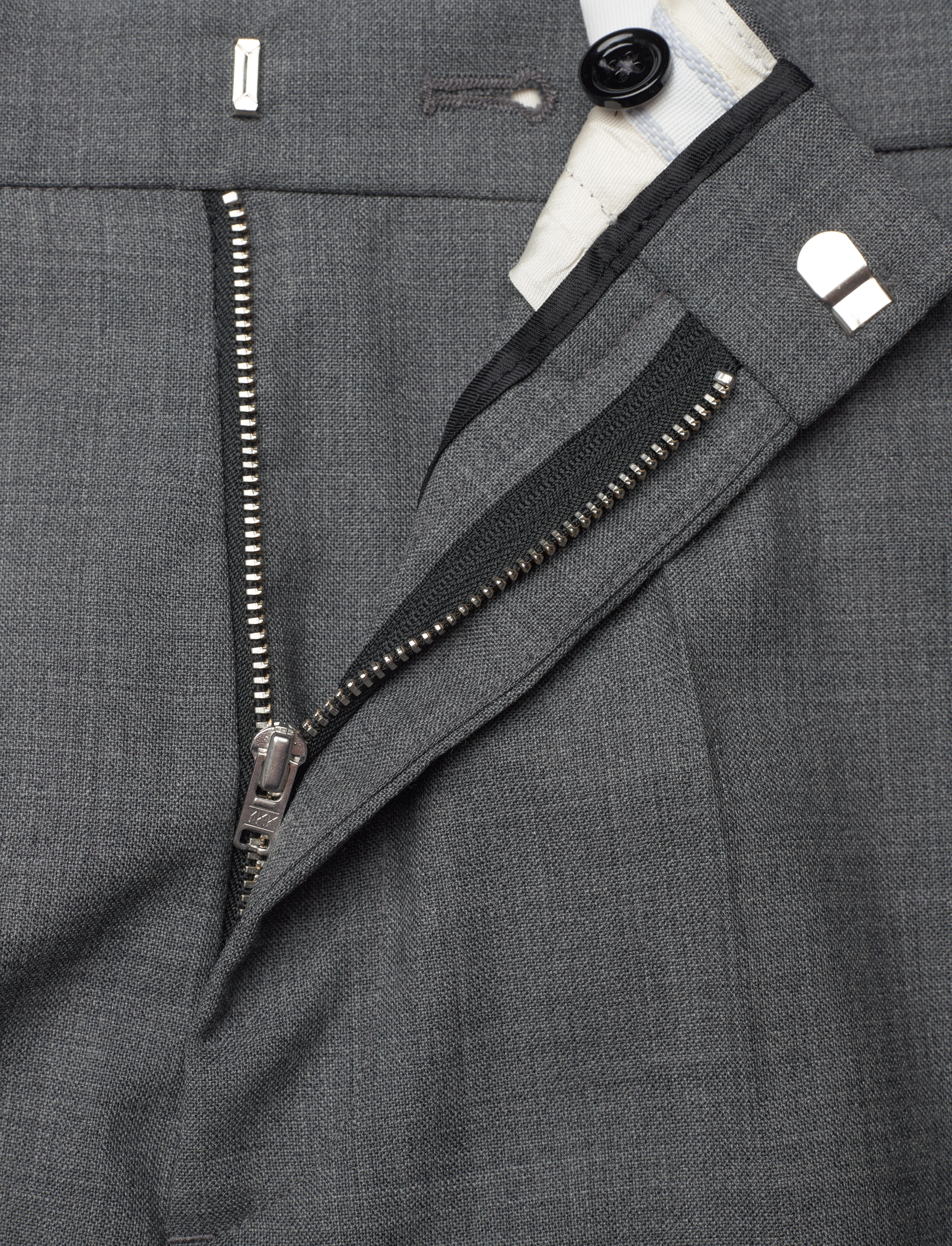 Hope - Straight-leg Suit Trousers - grey melange - 3