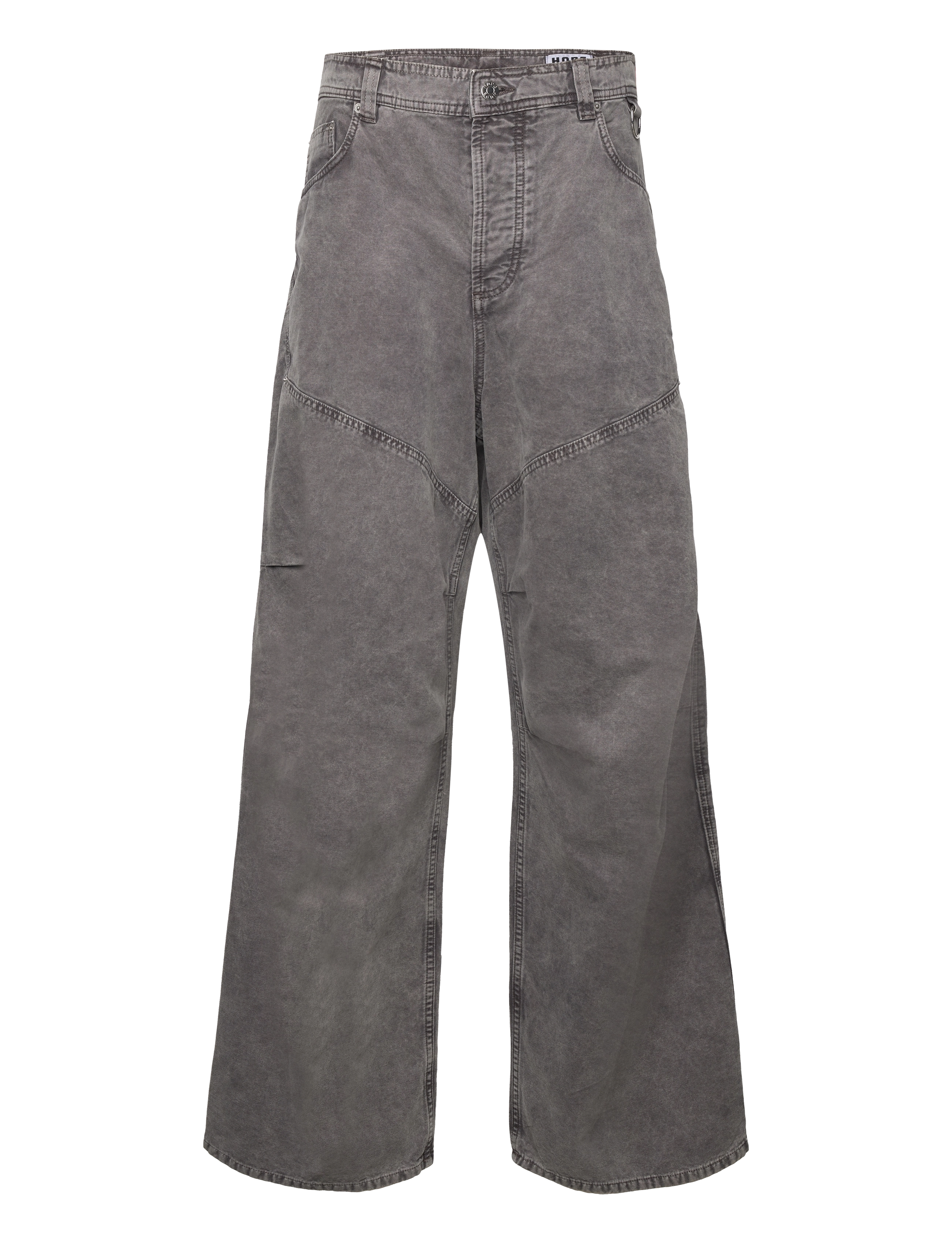 Wide-leg Workwear Trousers - DOVE GREY
