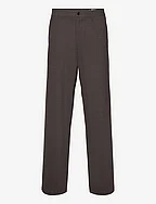 Wide-leg Suit Trousers - BROWN MELANGE