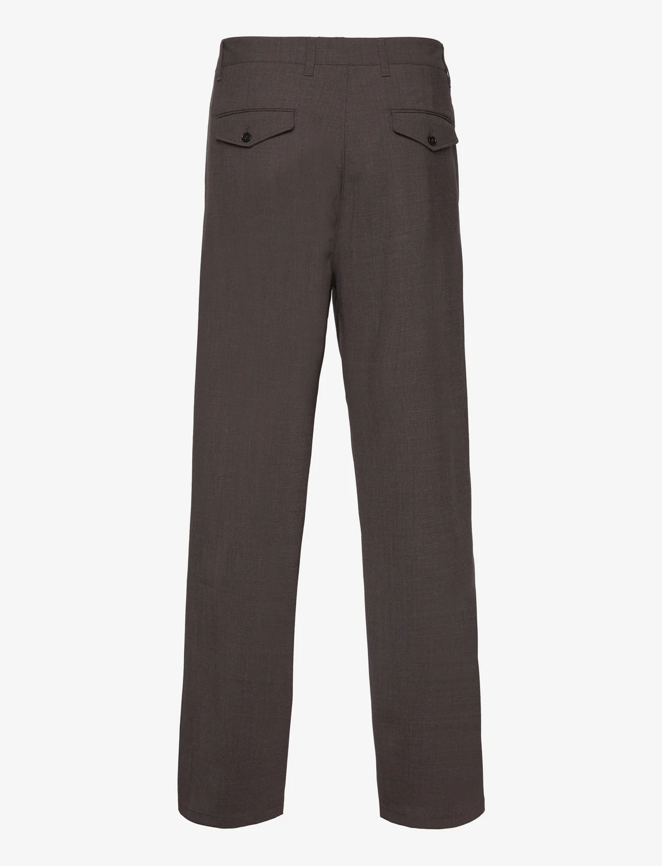Hope - Wide-leg Suit Trousers - uzvalka bikses - brown melange - 1