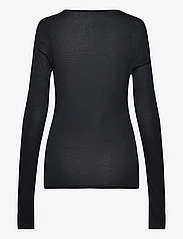 Hope - Long-sleeve Asymmetrical Top - t-shirts & topper - black - 1
