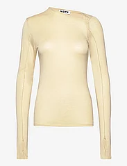 Hope - Long-sleeve Asymmetrical Top - t-shirts & topper - white wine - 0