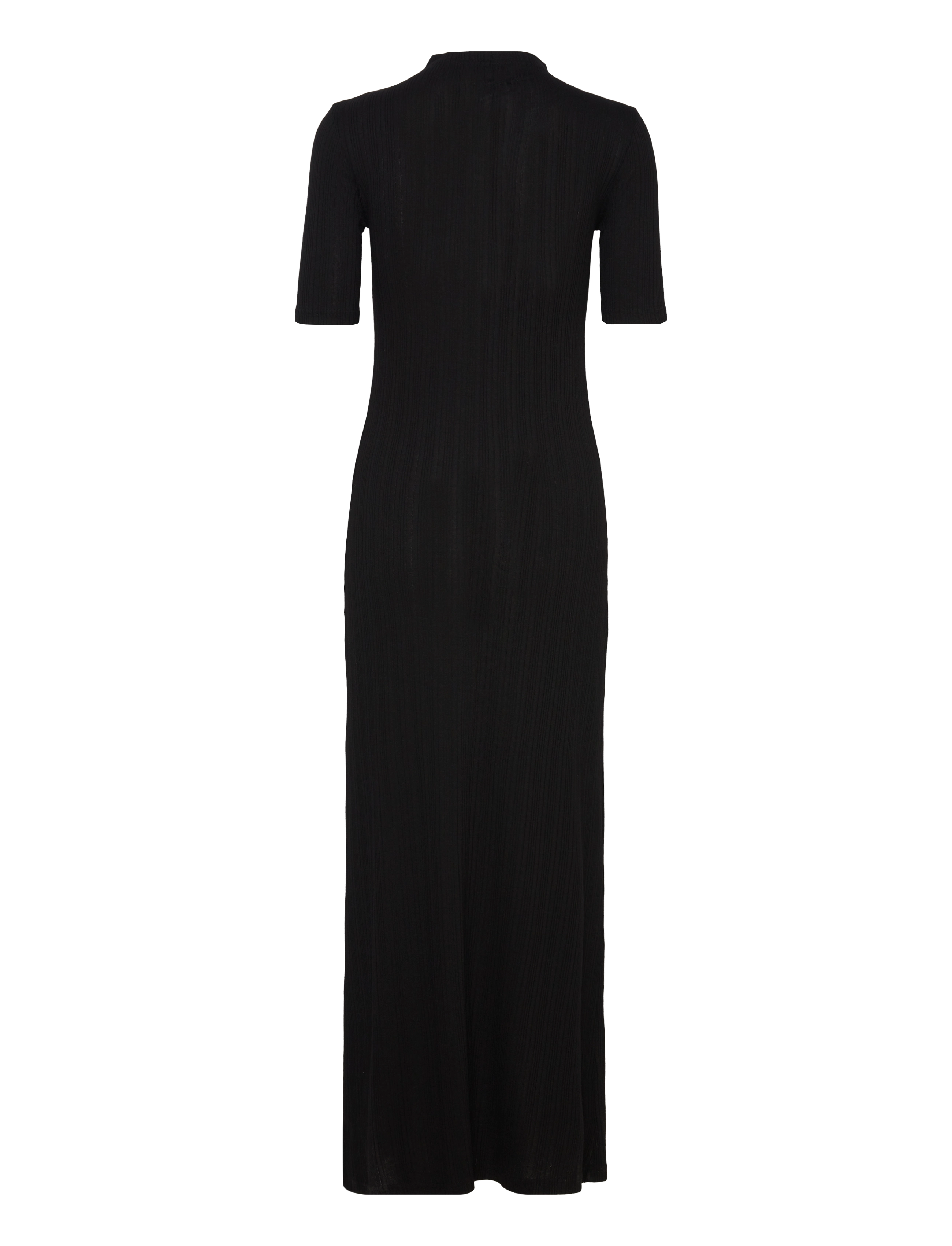 Hope - Ribbed Turtleneck Dress - kootud kleidid - black - 1