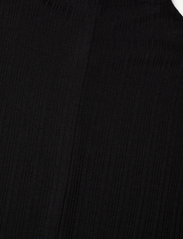 Hope - Ribbed Turtleneck Dress - adītas kleitas - black - 2
