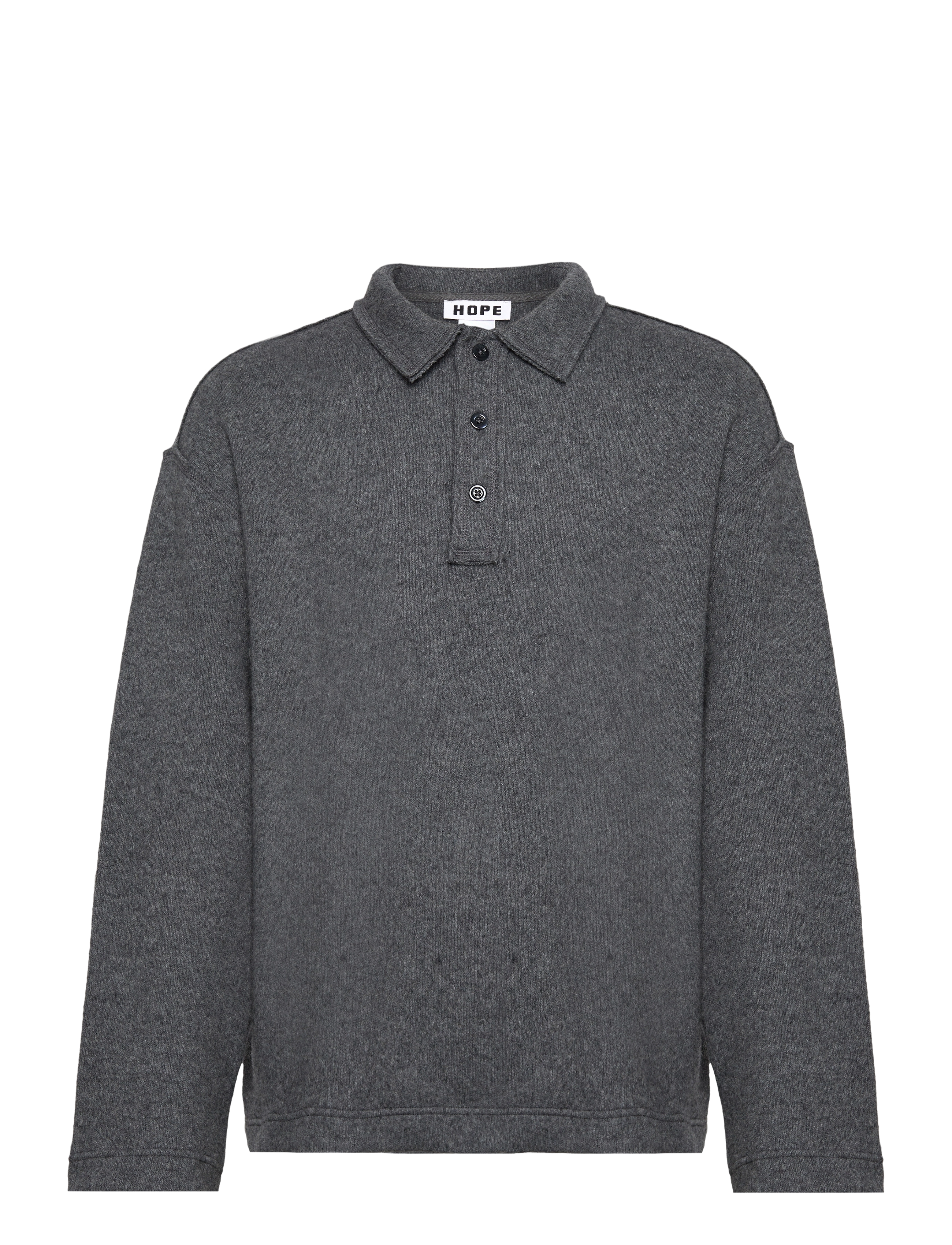 Rugby Wool Sweatshirt - GREY MELANGE