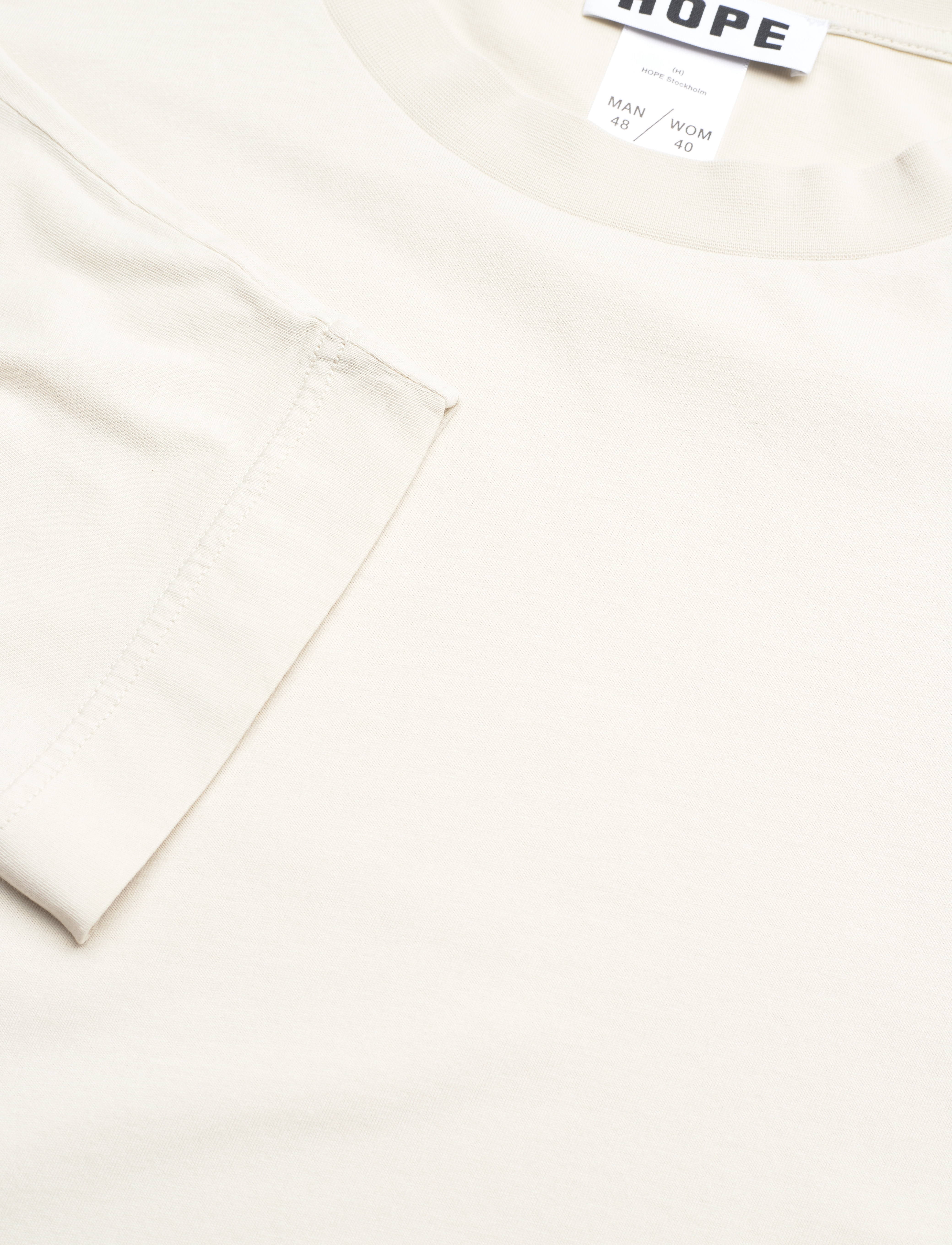 Hope - Relaxed Long-sleeve T-shirt - light beige - 2