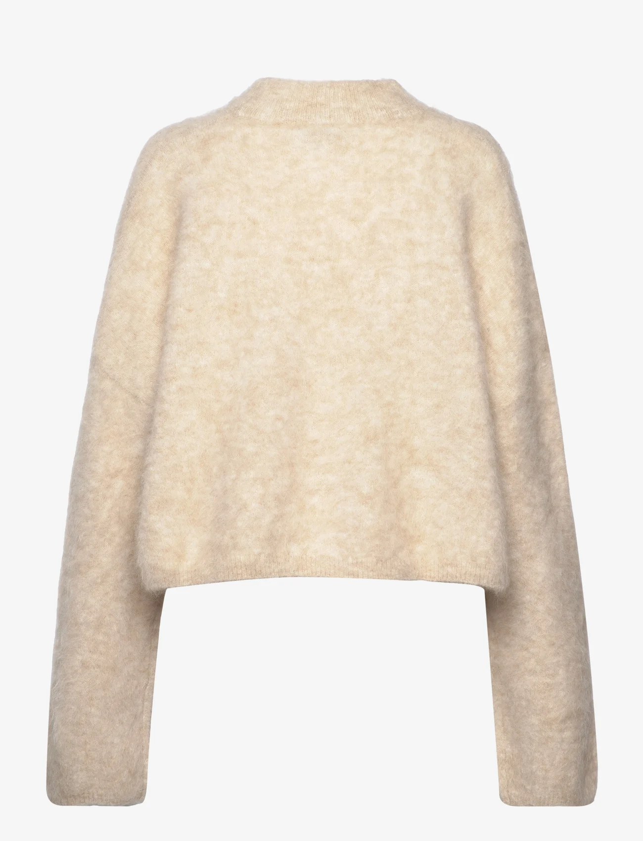 Hope - Boxy Alpaca Sweater - stickade tröjor - light beige - 1