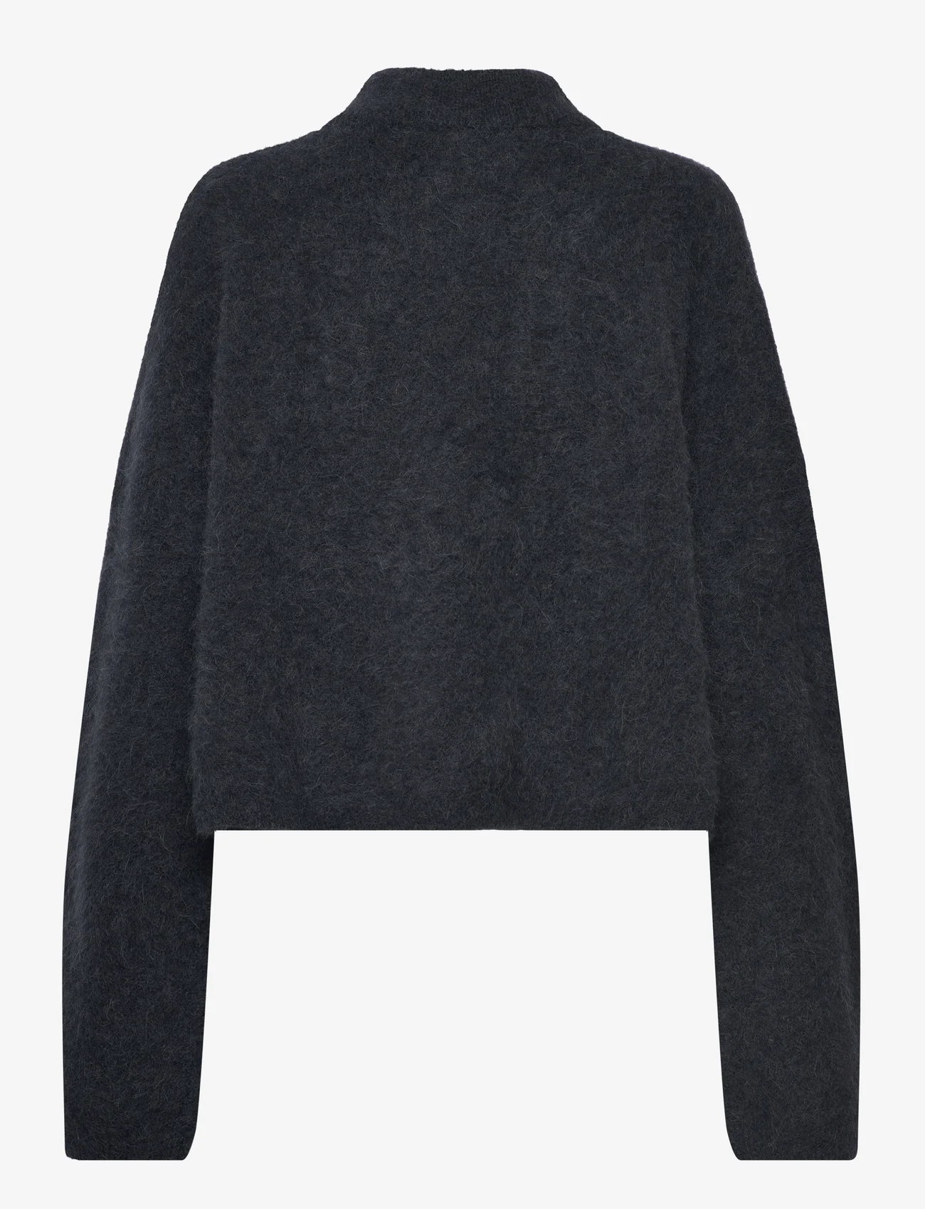 Hope - Boxy Alpaca Sweater - swetry - washed black - 1