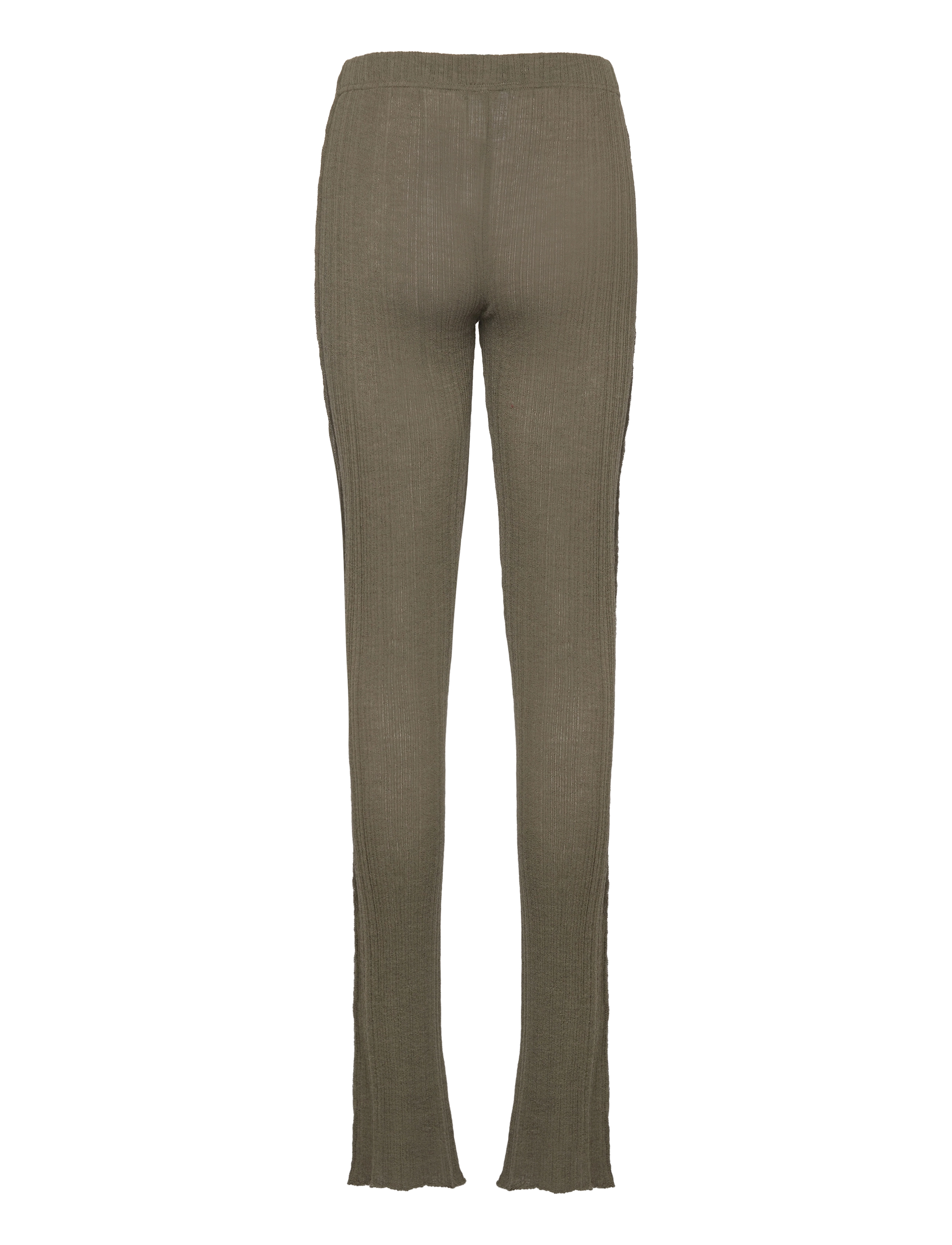 Hope - Ribbed Knitted Tights - leggings - dark khaki - 1