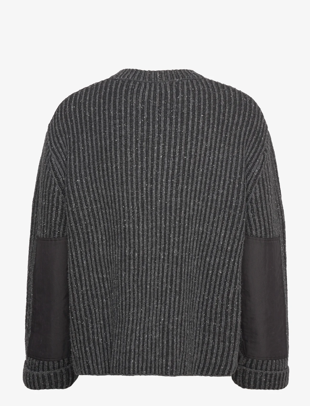 Hope - Heavy Rib-knit Sweater - rundhalsad - black/grey - 1
