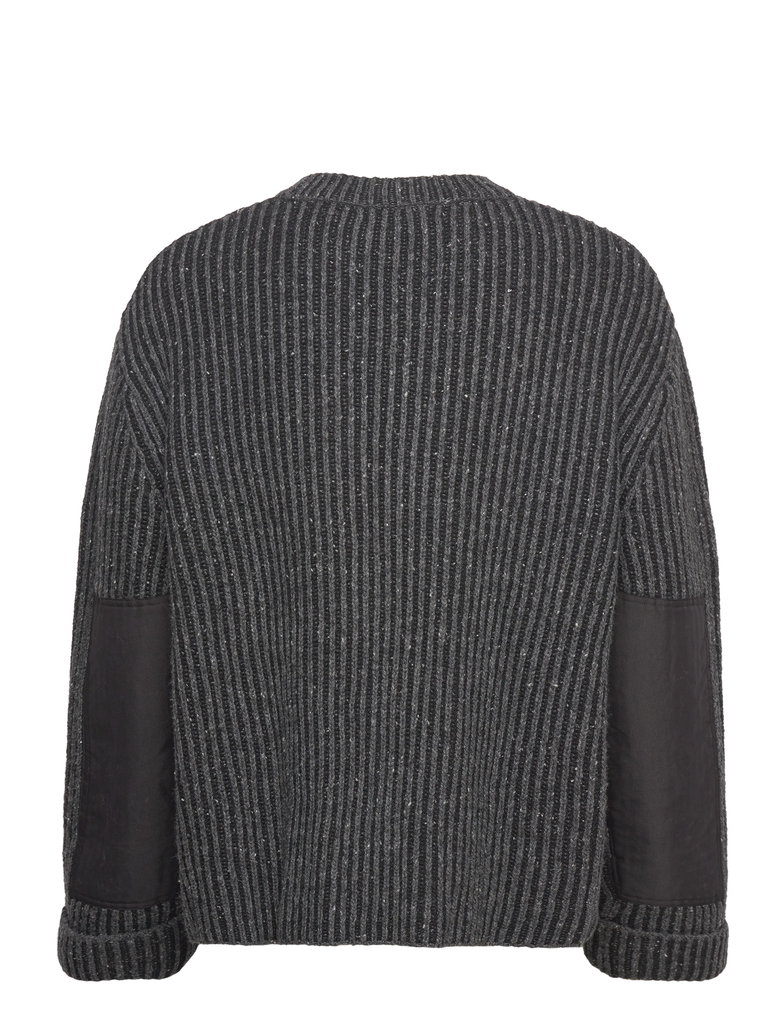 Hope - Heavy Rib-knit Sweater - black/grey - 1