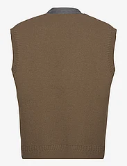 Hope - Merino Wool Sweater Vest - adītas vestes - dark khaki - 1