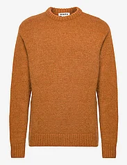 Hope - Oversized Crew-Neck Sweater - strik med rund hals - pumpkin melange - 0