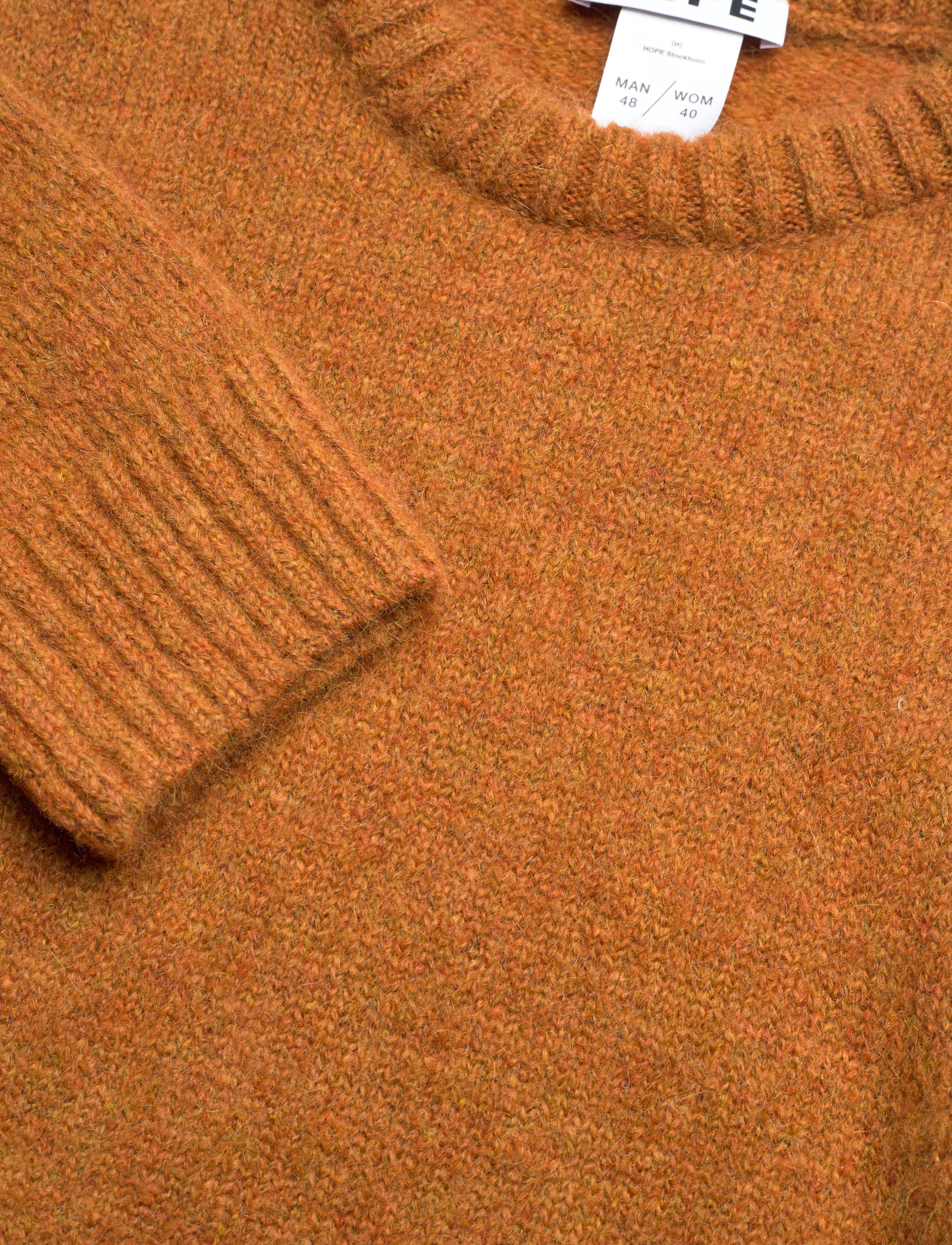 Hope - Oversized Crew-Neck Sweater - pumpkin melange - 2