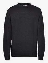 Hope - Oversized Merino Wool Sweater - knitted round necks - black - 0