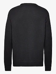 Hope - Oversized Merino Wool Sweater - knitted round necks - black - 1