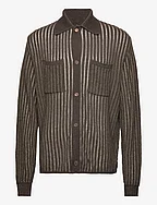 Relaxed-fit Knitted Cardigan - DARK KHAKI