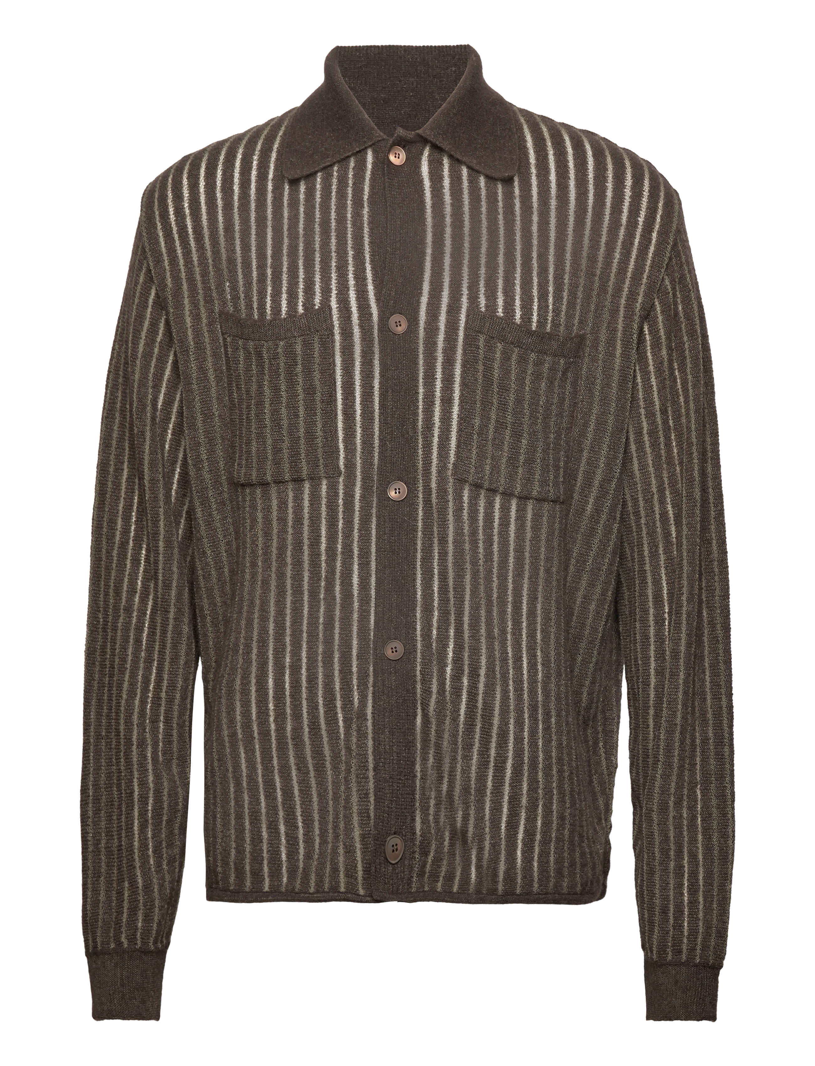 Hope Relaxed-fit Knitted Cardigan - Kleidung - DARK KHAKI / khaki/green