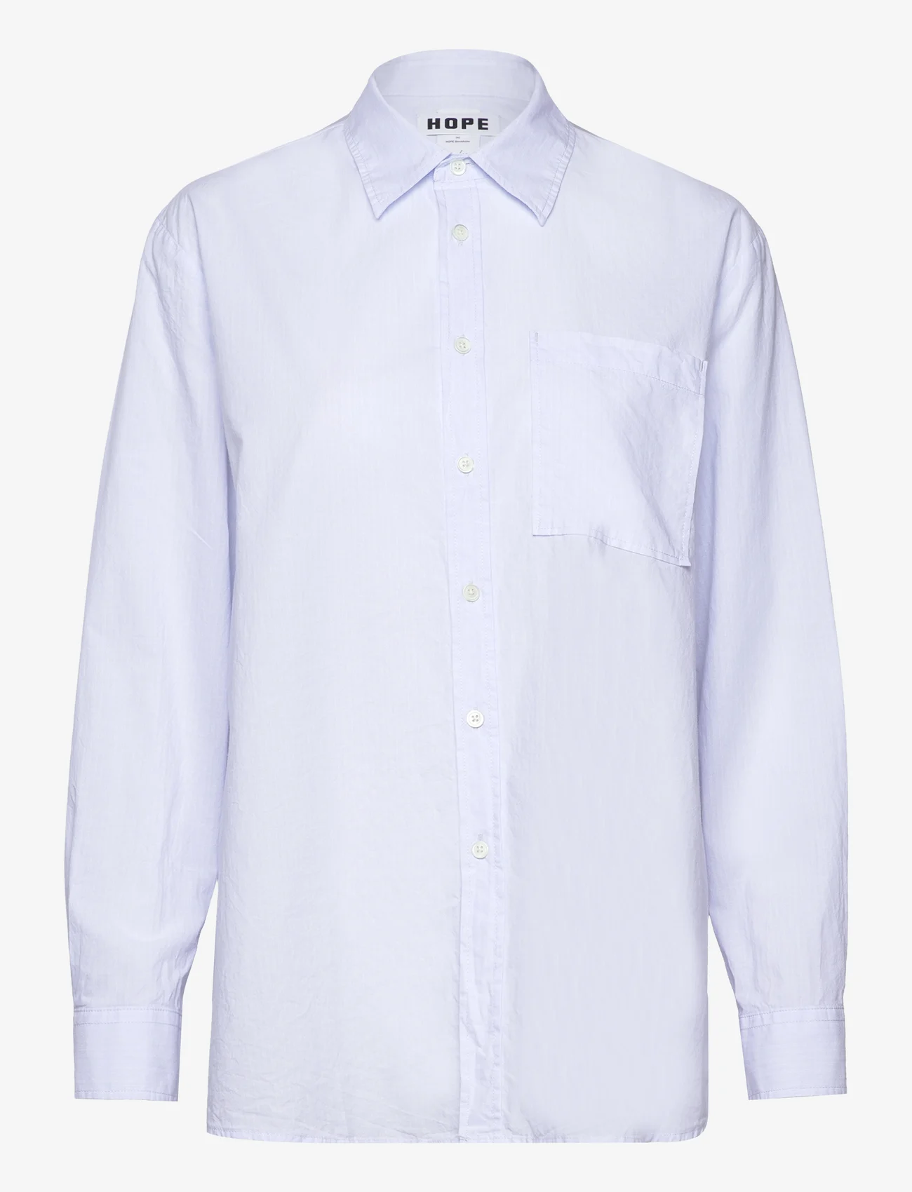 Hope - Boxy Shirt - langermede skjorter - light blue stripe - 0