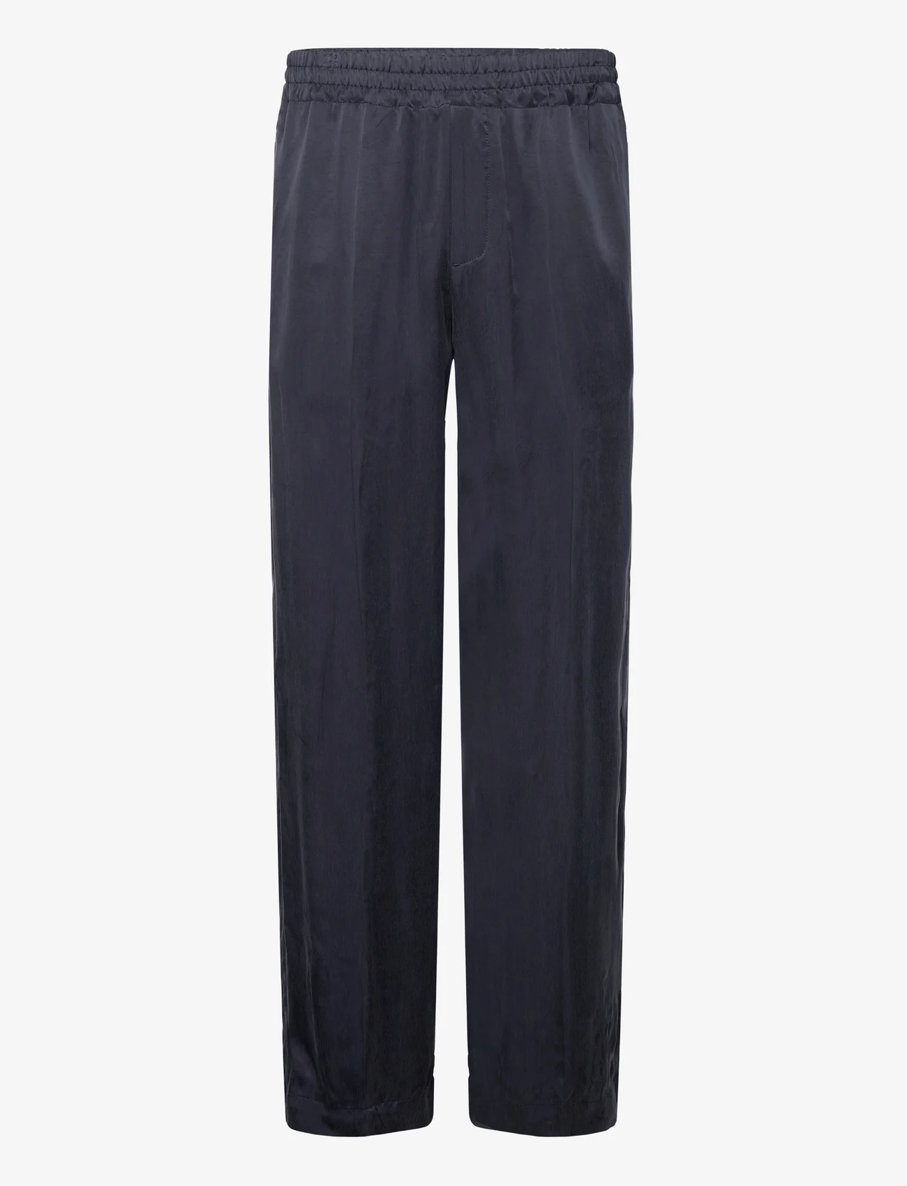 Hope - Wide-leg Fluid Trousers - kasdienio stiliaus kelnės - dark blue - 0