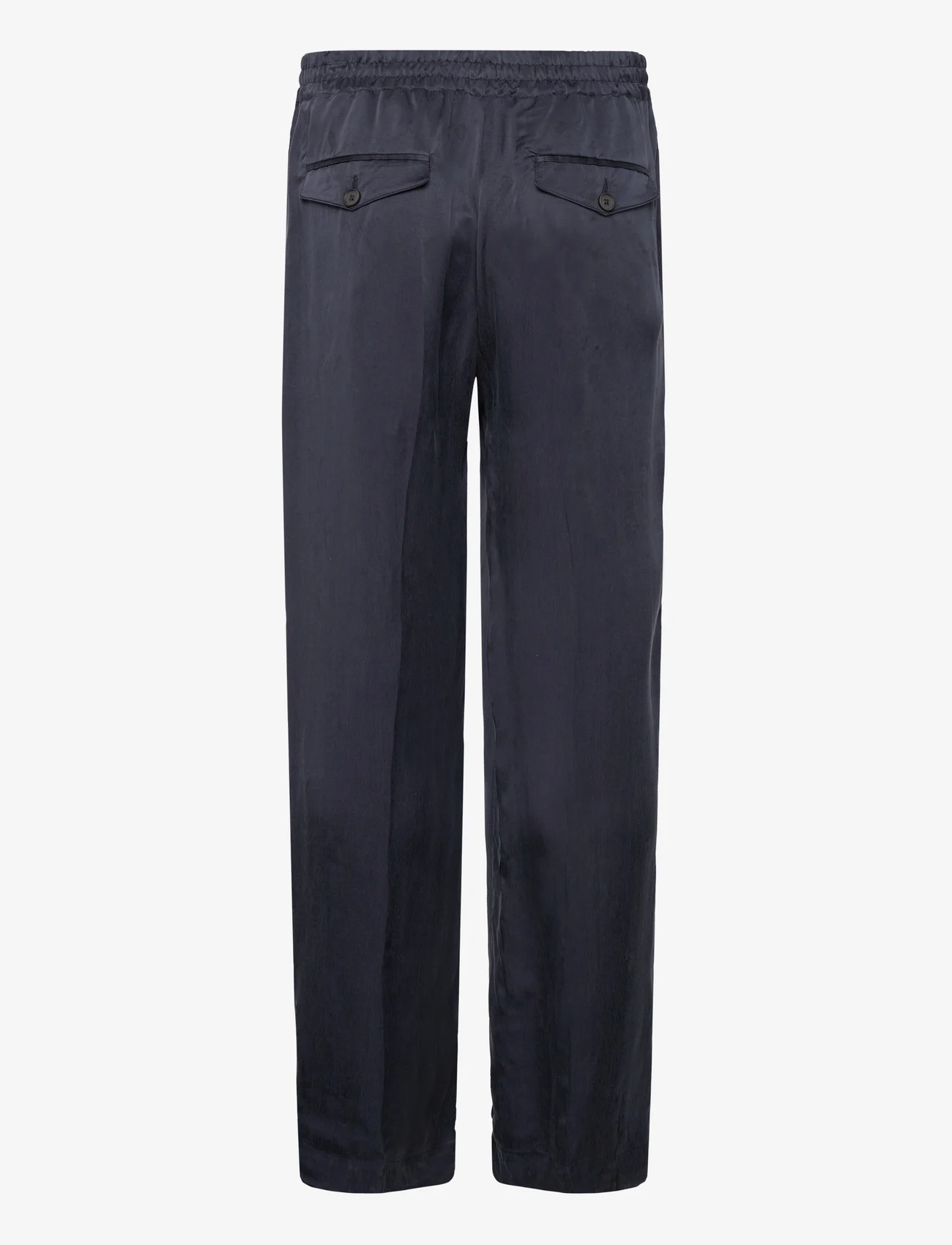 Hope - Wide-leg Fluid Trousers - casual trousers - dark blue - 1