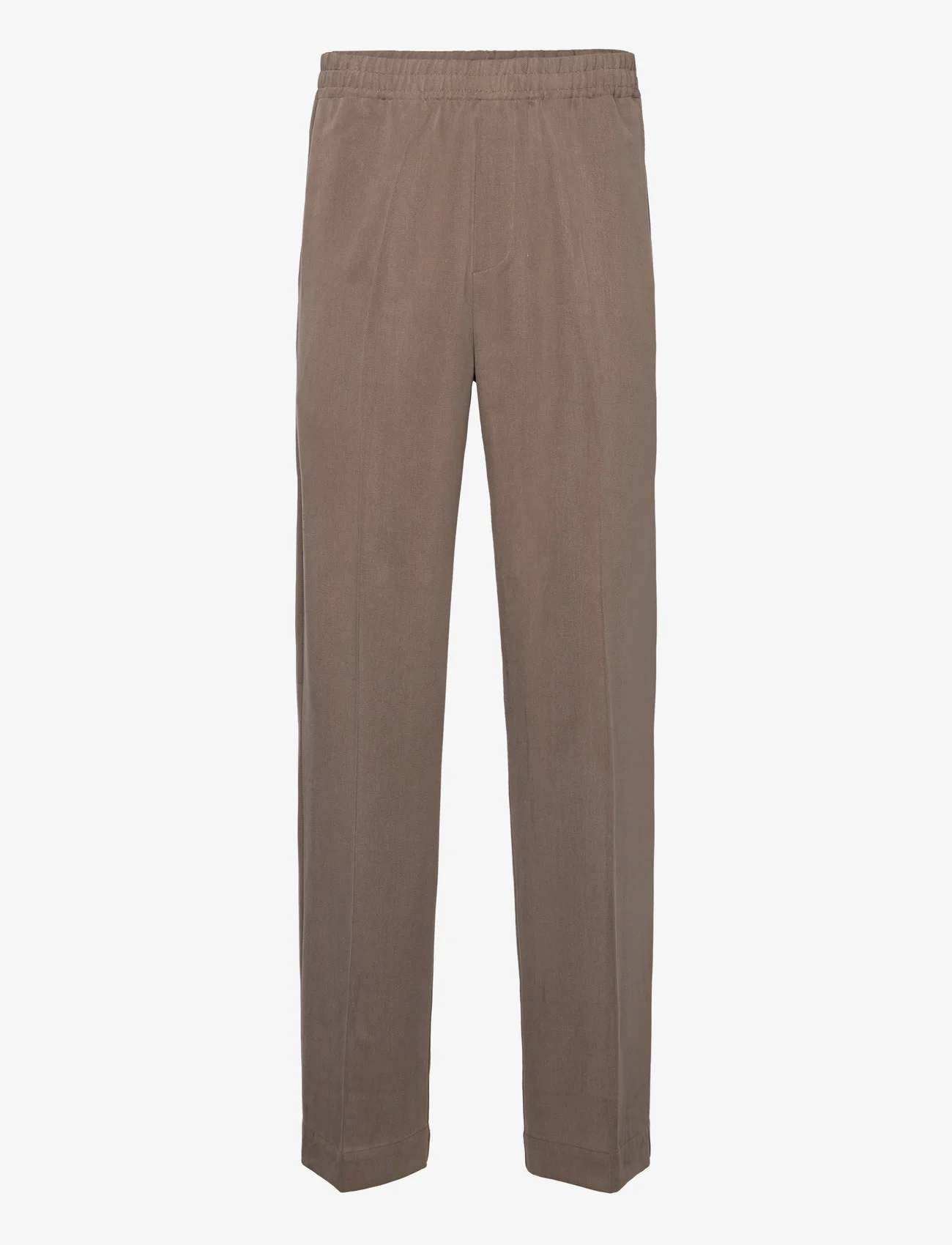 Hope - Elasticated Wide-leg Trousers - casual trousers - mud brown - 0