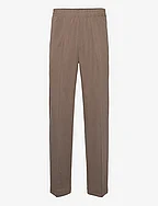 Elasticated Wide-leg Trousers - MUD BROWN