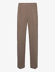 Hope - Elasticated Wide-leg Trousers - kasdienio stiliaus kelnės - mud brown - 0