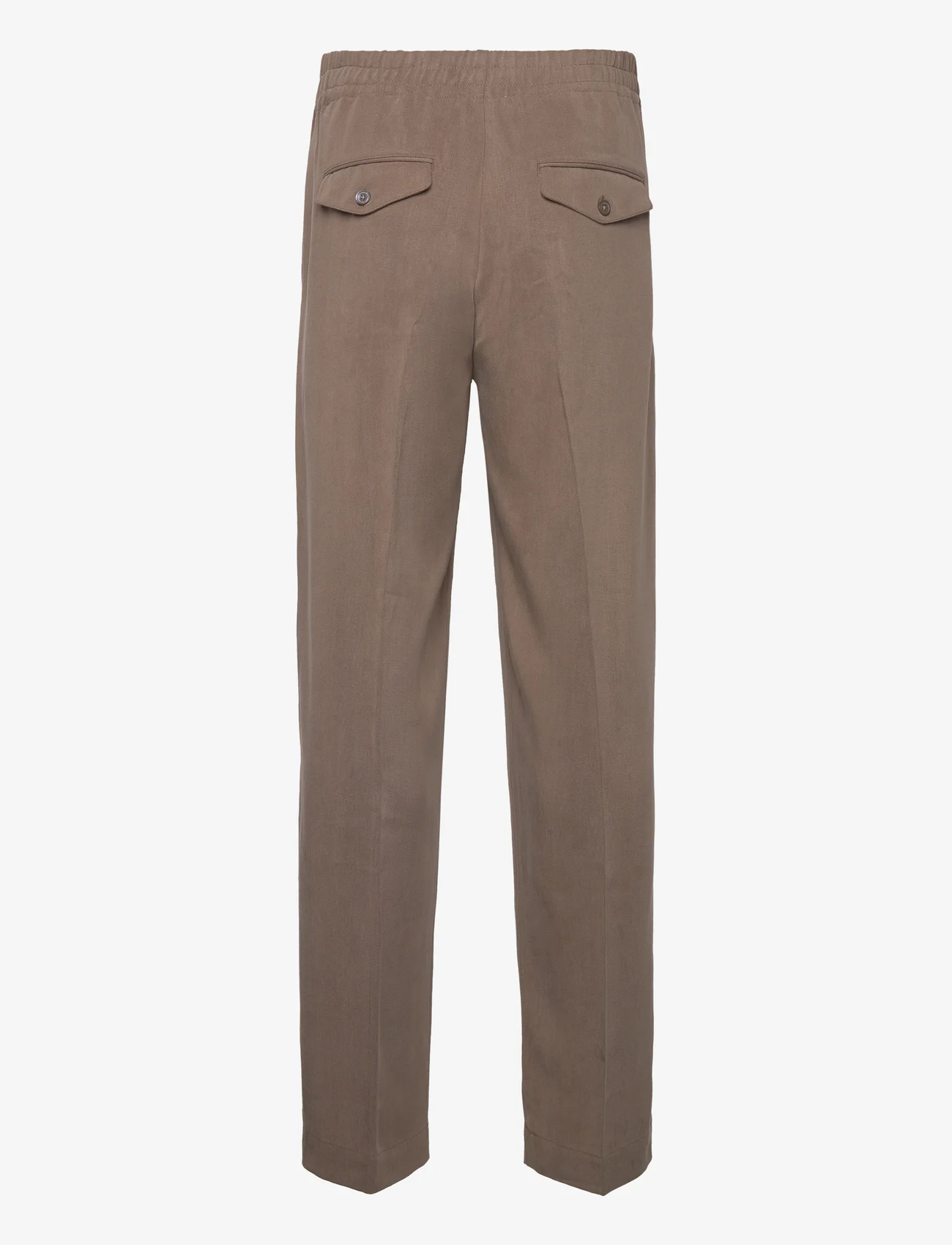 Hope - Elasticated Wide-leg Trousers - kasdienio stiliaus kelnės - mud brown - 1