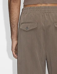 Hope - Elasticated Wide-leg Trousers - casual - mud brown - 5