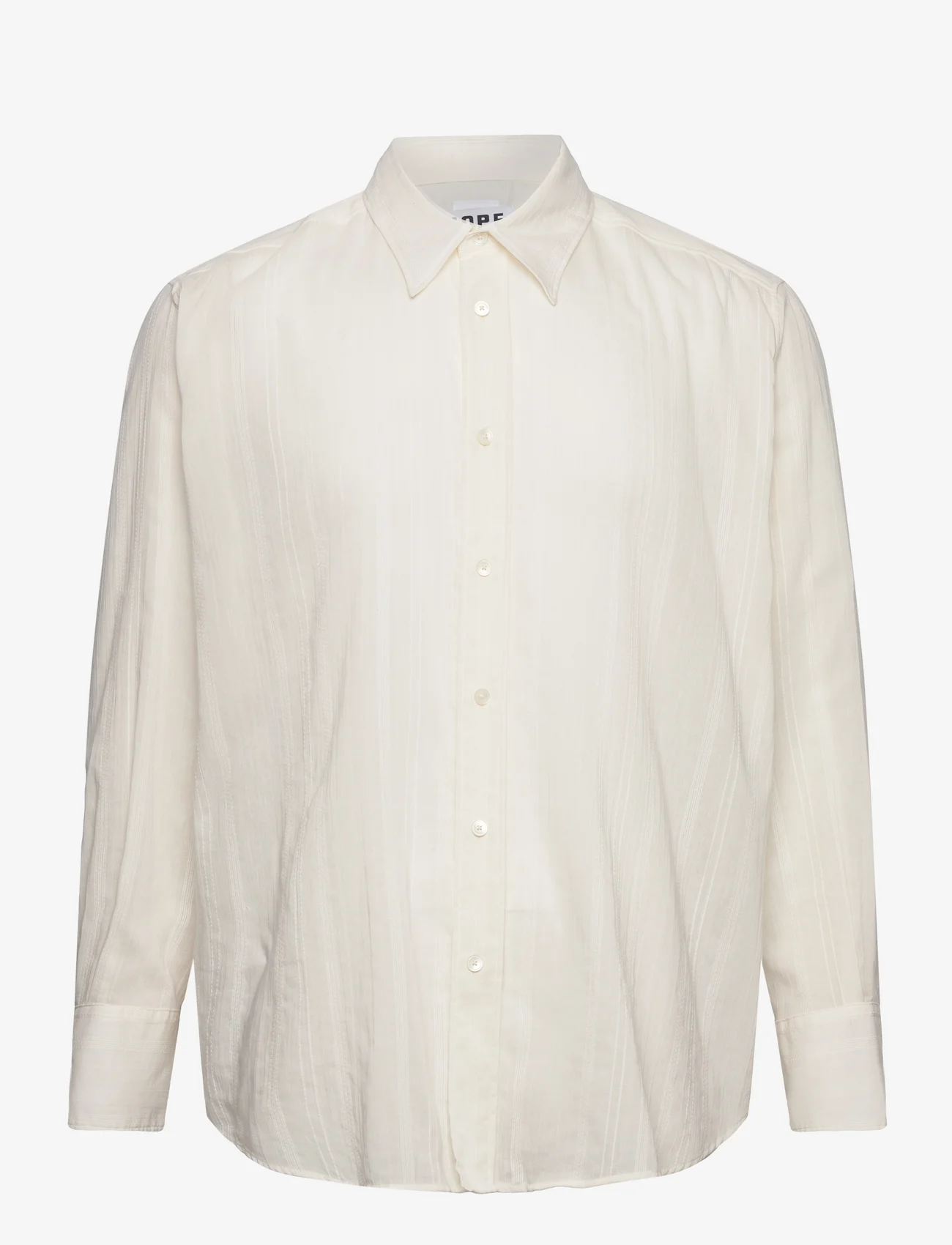 Hope - Relaxed Boxy-fit Shirt - avslappede skjorter - ecru - 0