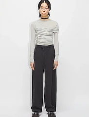 Hope - Slow Trousers Black - laia säärega püksid - black - 4