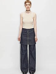 Hope - Brick Skirt Textured Indigo - trumpi sijonai - textured indigo - 4