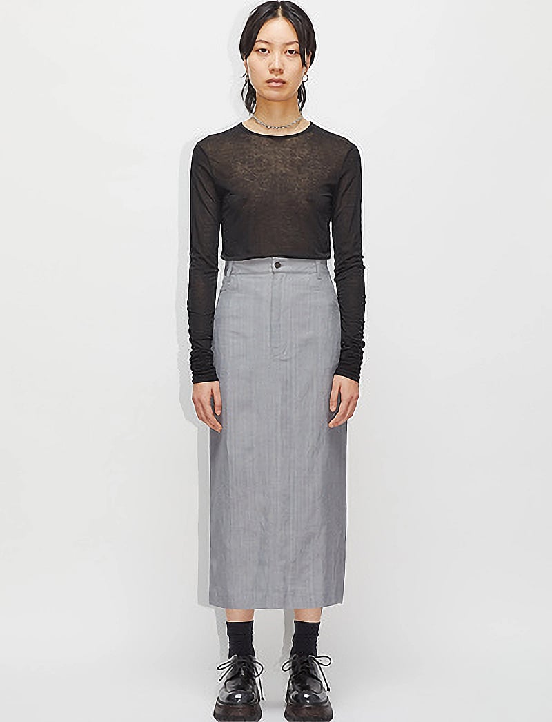 Hope - Longy Skirt Blue Grey - midi nederdele - blue grey - 4