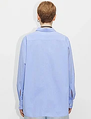 Hope - Elma Edit Shirt Mid Blue Micro Stripe - denimskjorter - mid blue micro stripe - 3