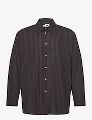 Hope - Spread Shirt Brown Check - casual skjortor - brown check - 0