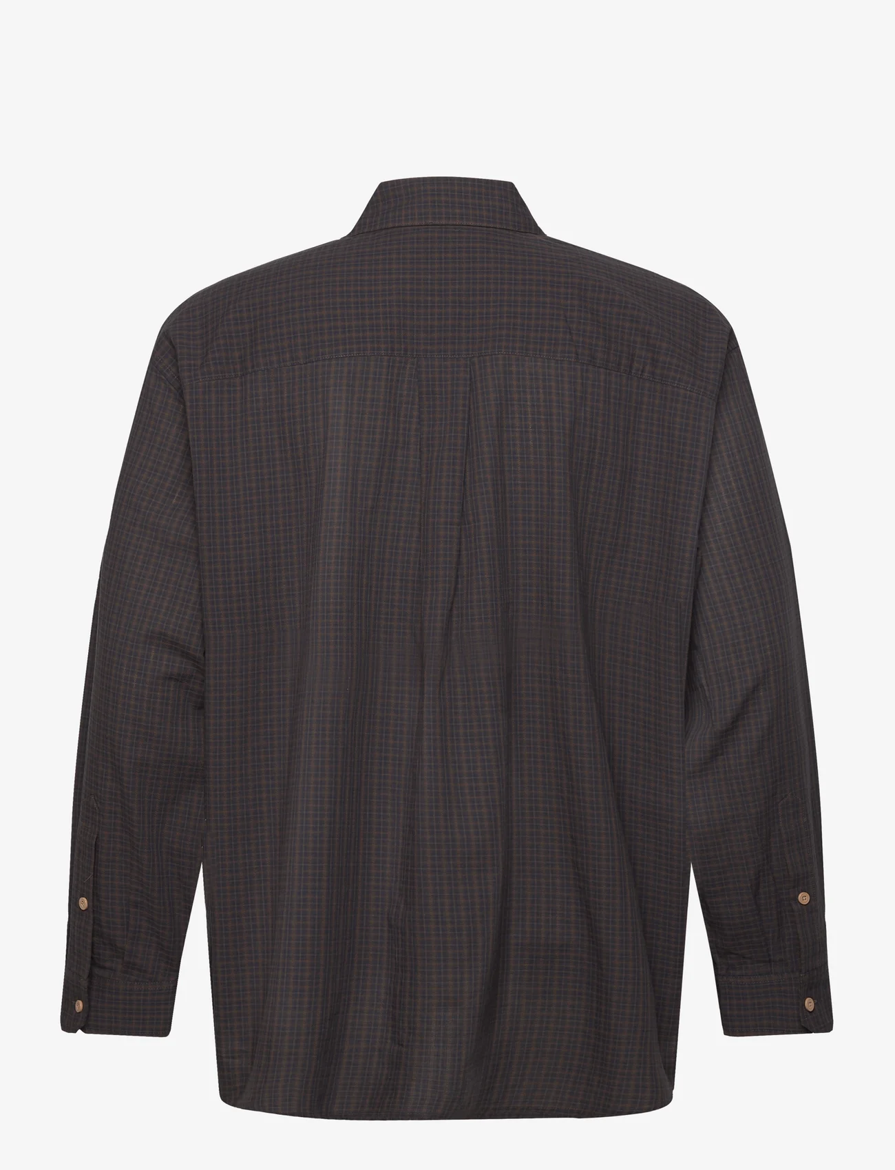 Hope - Spread Shirt Brown Check - casual skjortor - brown check - 1