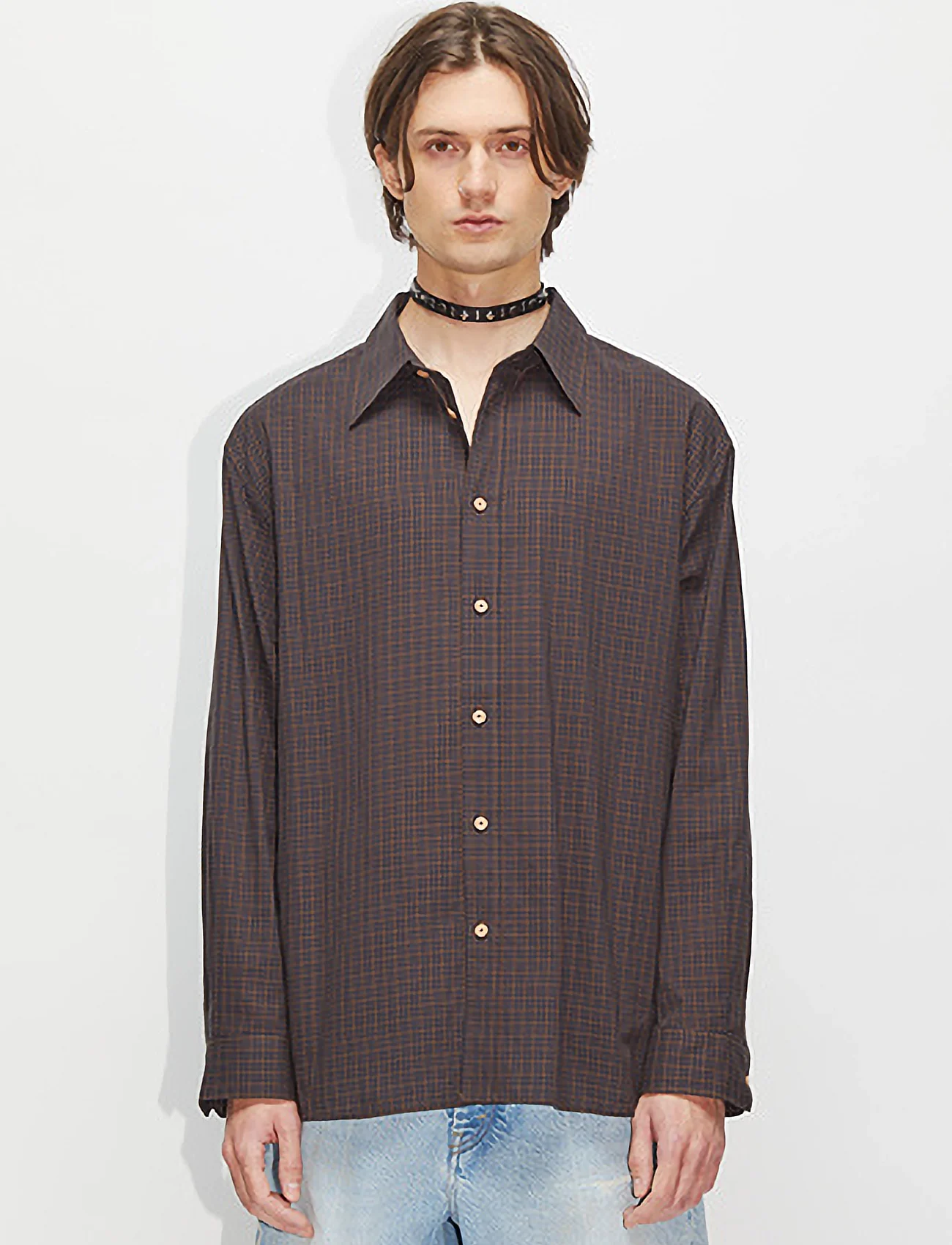 Hope - Spread Shirt Brown Check - basic overhemden - brown check - 0