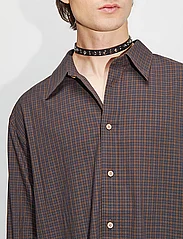 Hope - Spread Shirt Brown Check - casual skjortor - brown check - 4
