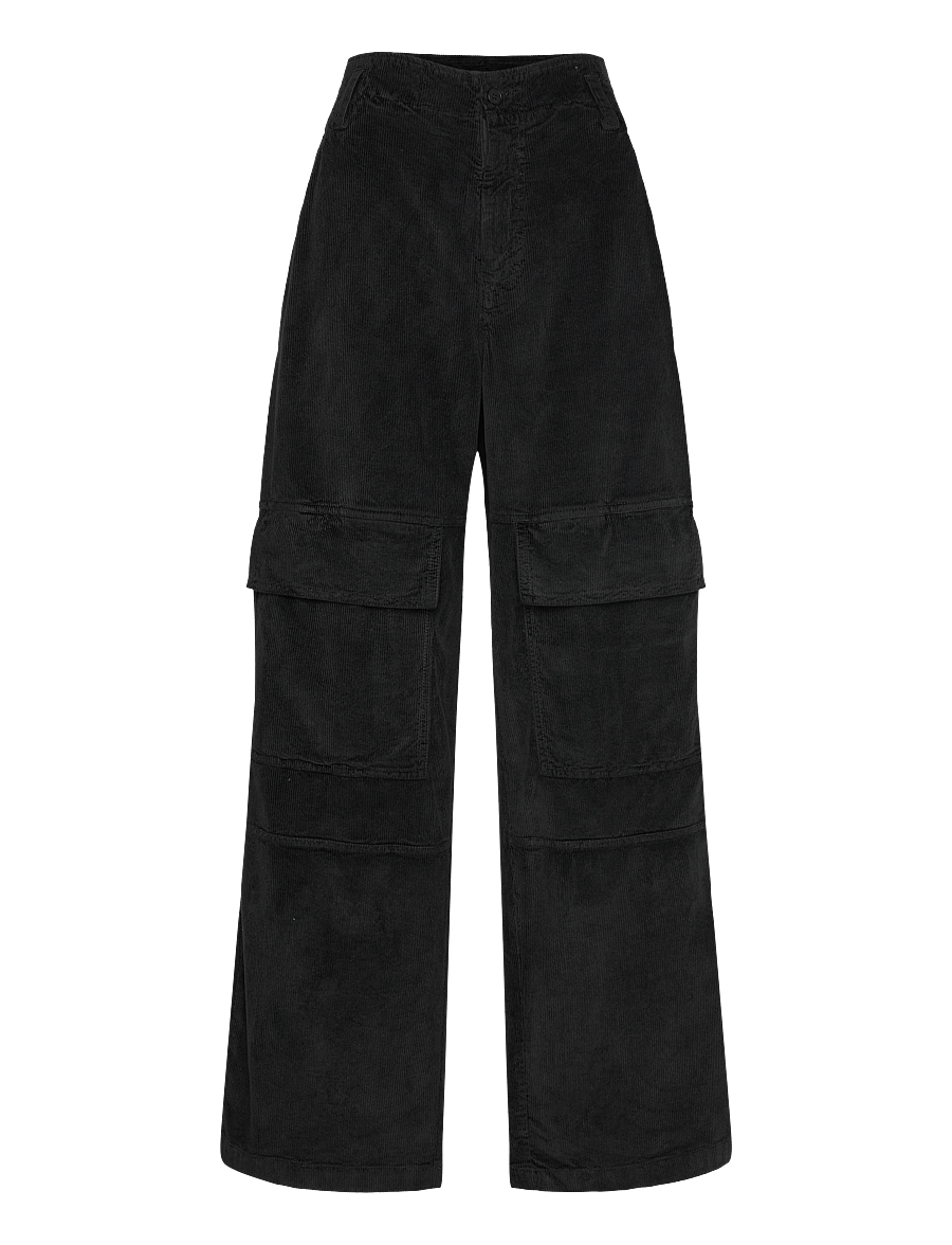 Hope - HEARTBREAK TROUSERS - cargo-püksid - black smooth cord - 1
